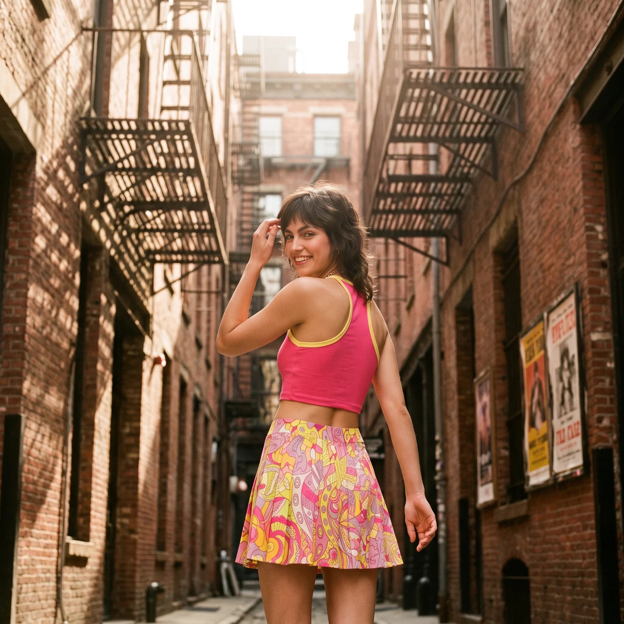 Semia Color Series High-neck Racerback Crop Top