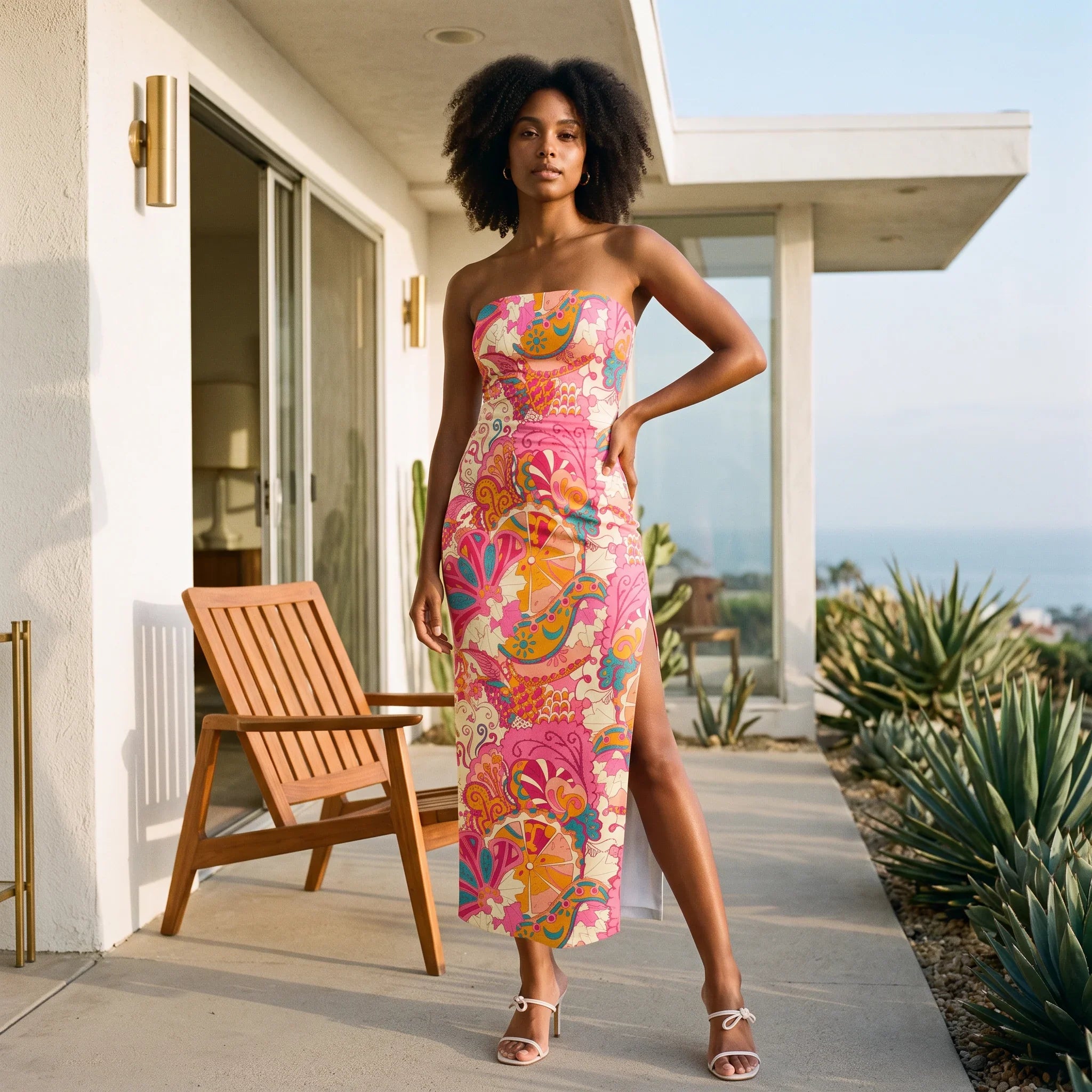 Sameri Strapless Split-Leg Maxi Dress
