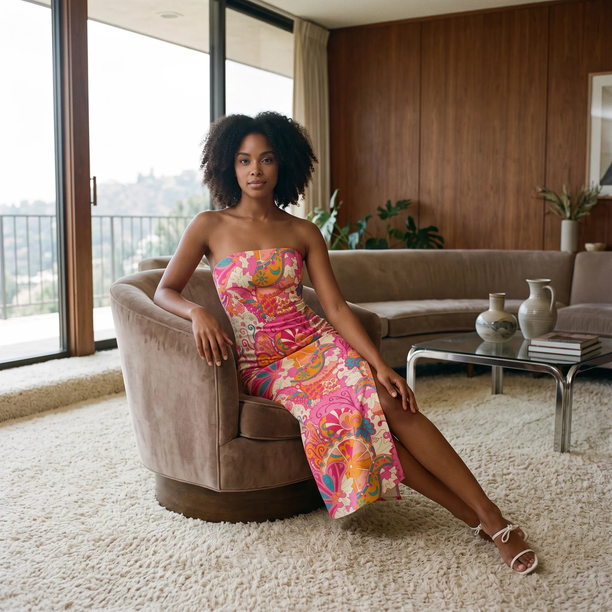 Sameri Strapless Split-Leg Maxi Dress