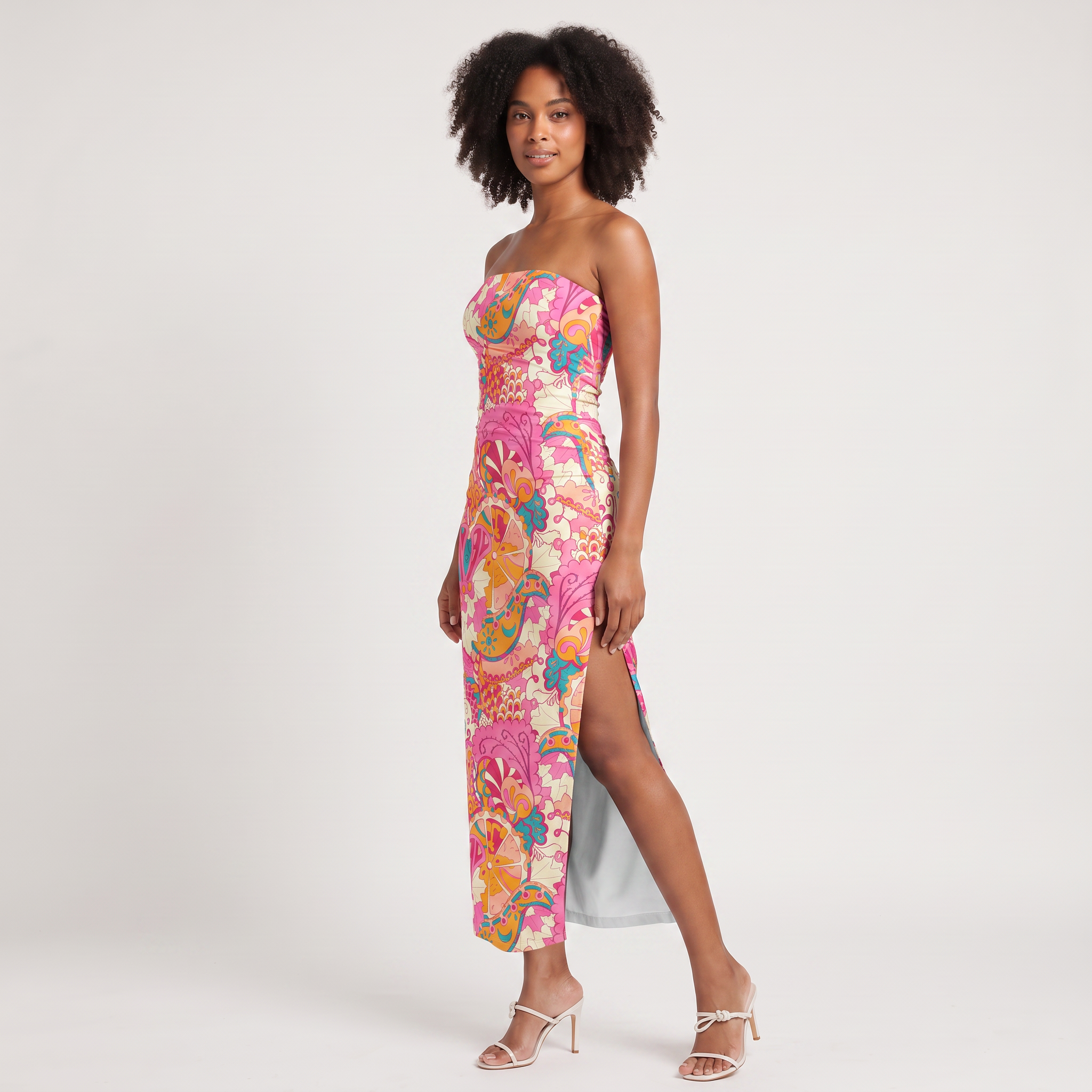 Sameri Strapless Split-Leg Maxi Dress