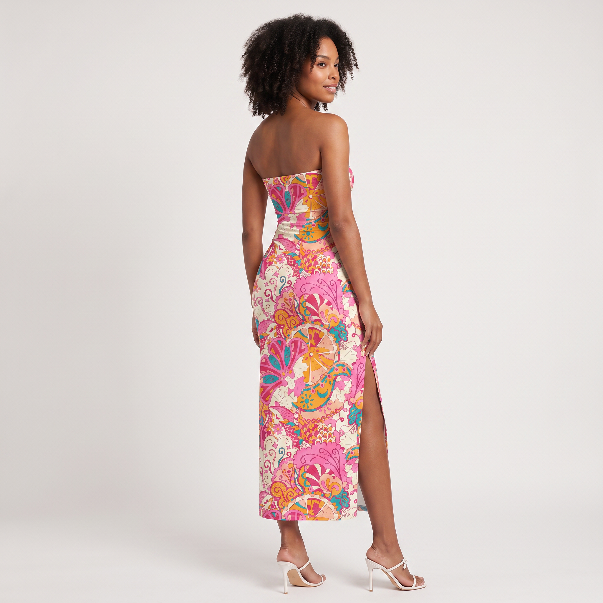 Sameri Strapless Split-Leg Maxi Dress