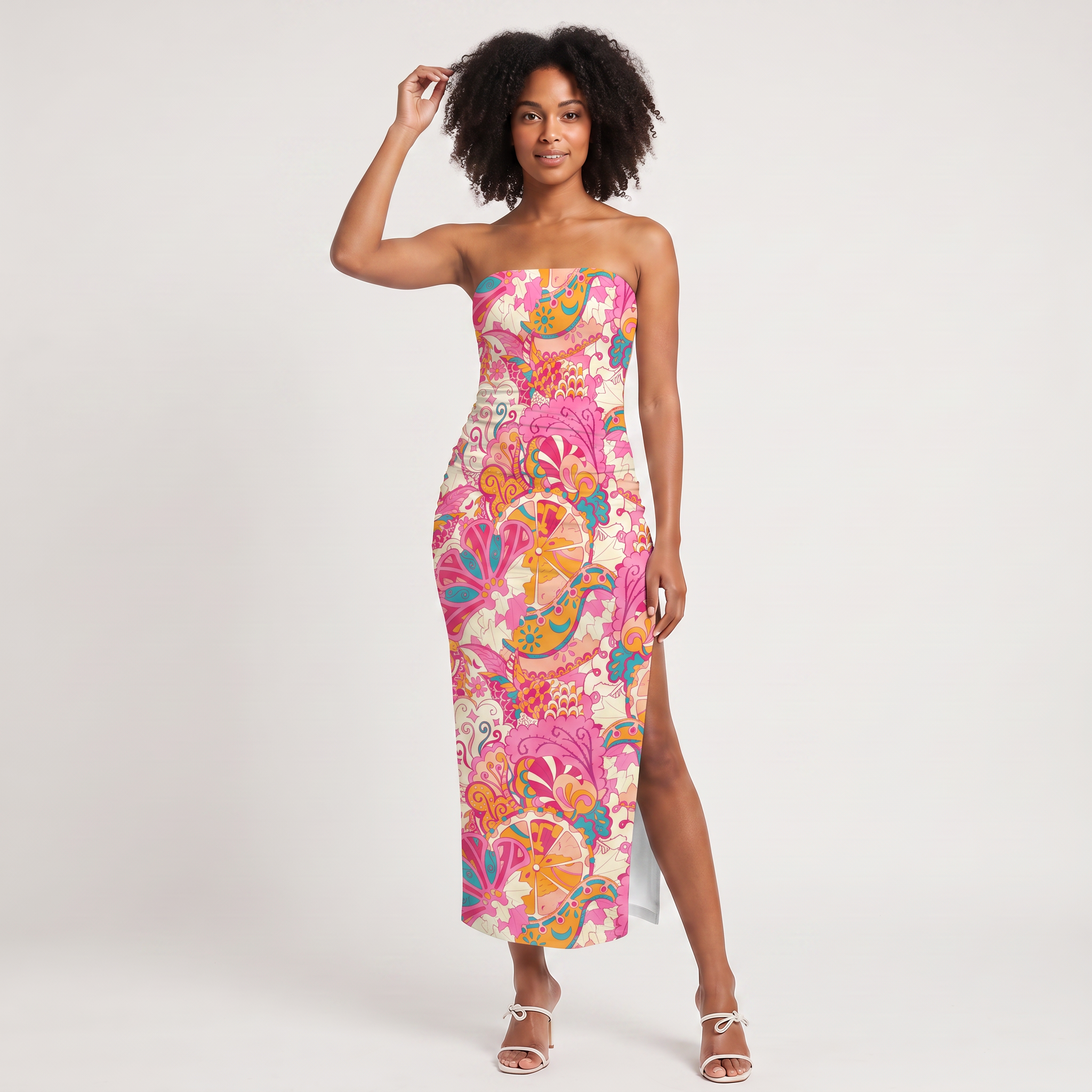 Sameri Strapless Split-Leg Maxi Dress