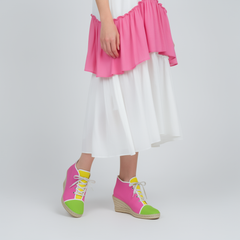 Suki カラーブロック ウェッジ エスパドリーユ