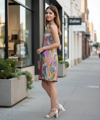 Taki V-neck Sleeveless Reversible Dress