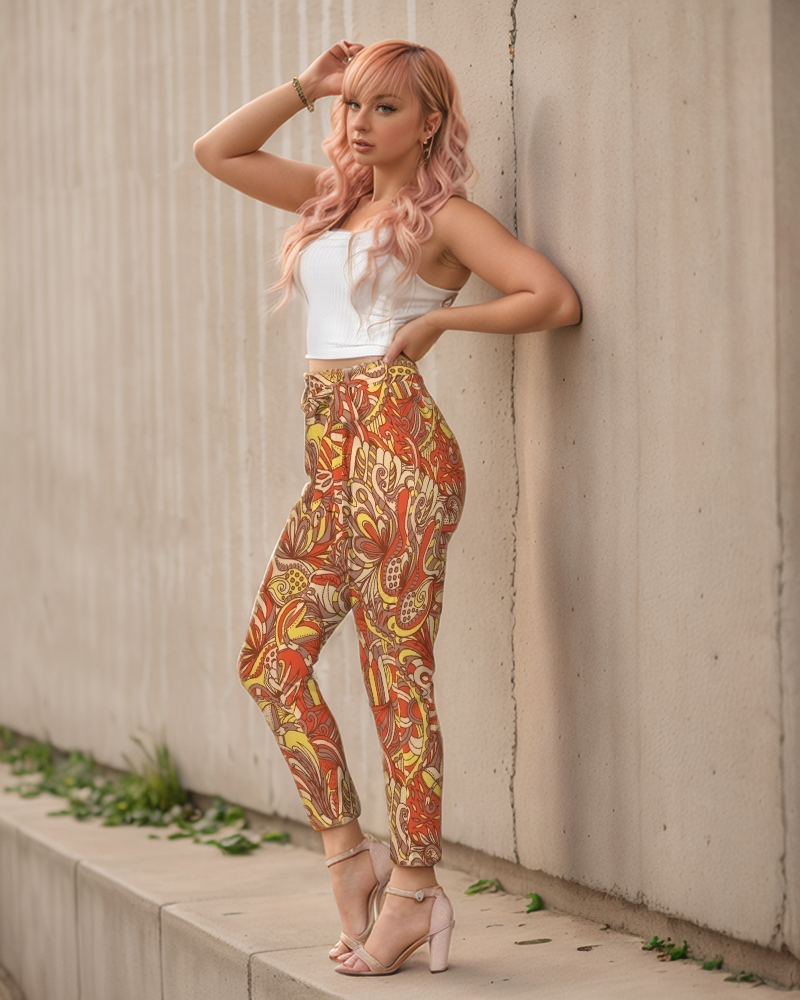 Miarna Belted Tapered Pants