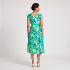 Umibe Fit-and-Flare Midi Dress