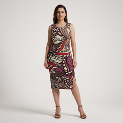 Unia Bodycon Split Leg Midi Dress