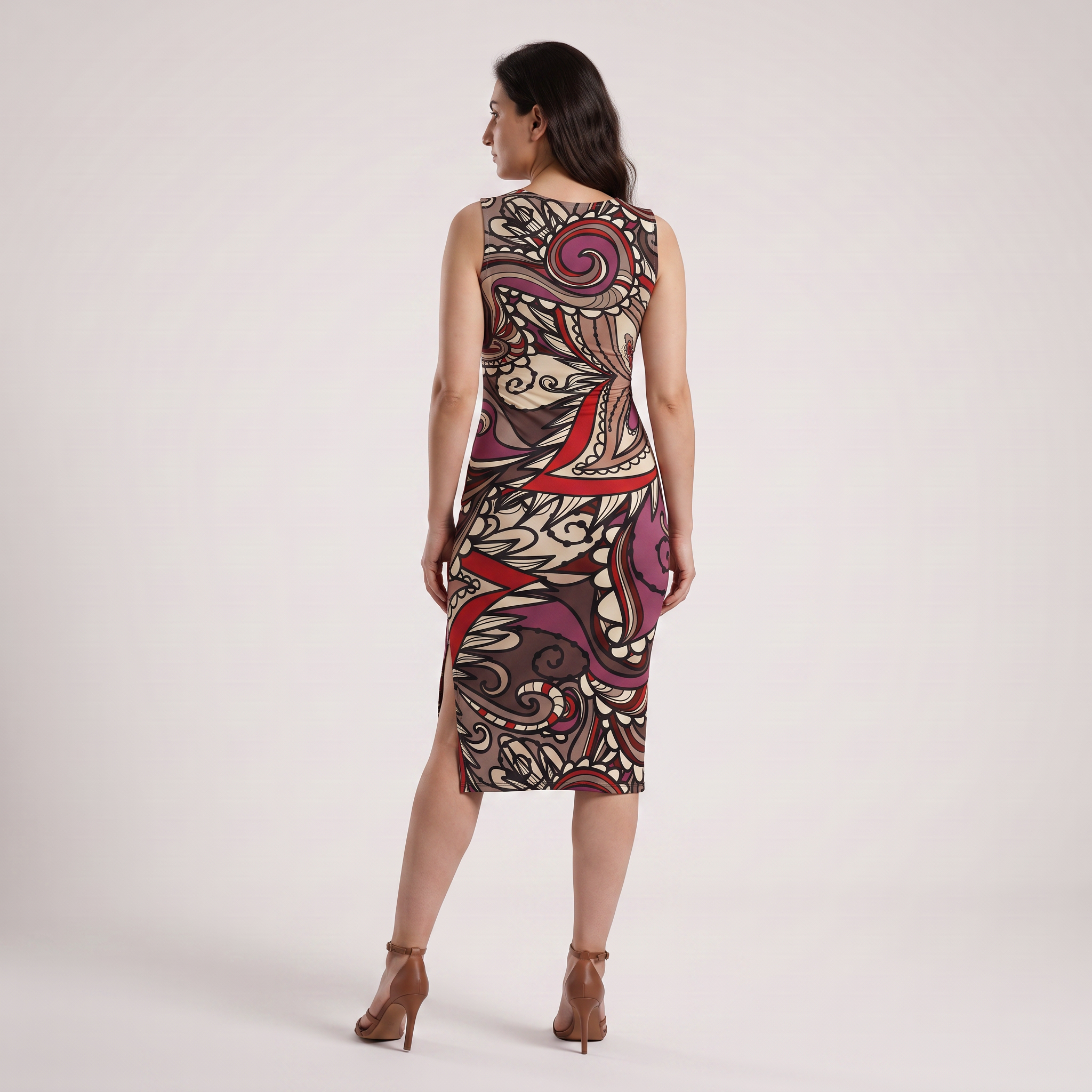 Unia Bodycon Split Leg Midi Dress