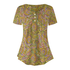 Wanda Scoop Neck Short Sleeve Relaxed Top