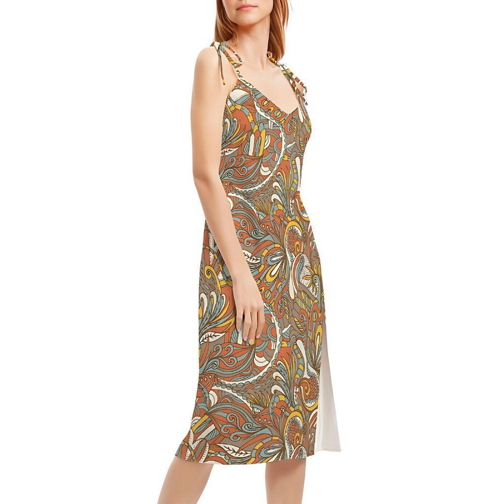 Win Women's Tie Strap Split Dress - Blissfully Brand