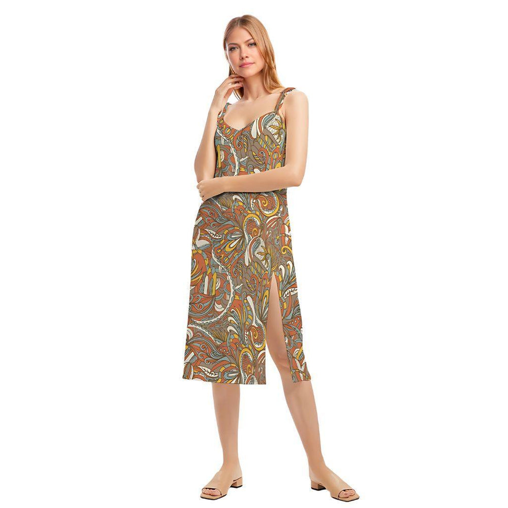 Win Women's Tie Strap Split Dress - Blissfully Brand