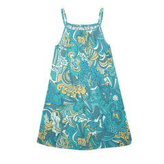 Masu Drawstring Neck Sleeveless Dress