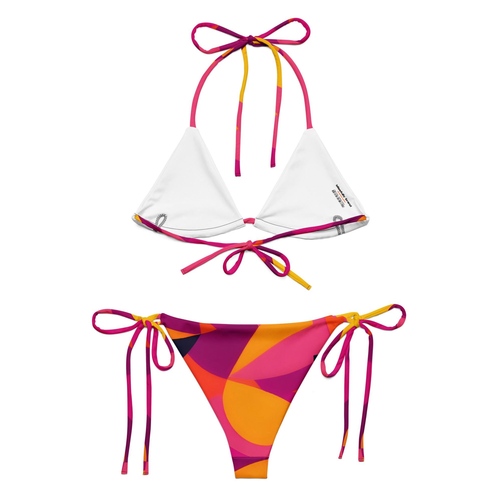 Flight 929 Triangle Tie Halter Bikini Set - Airline Series - Blissfully Brand