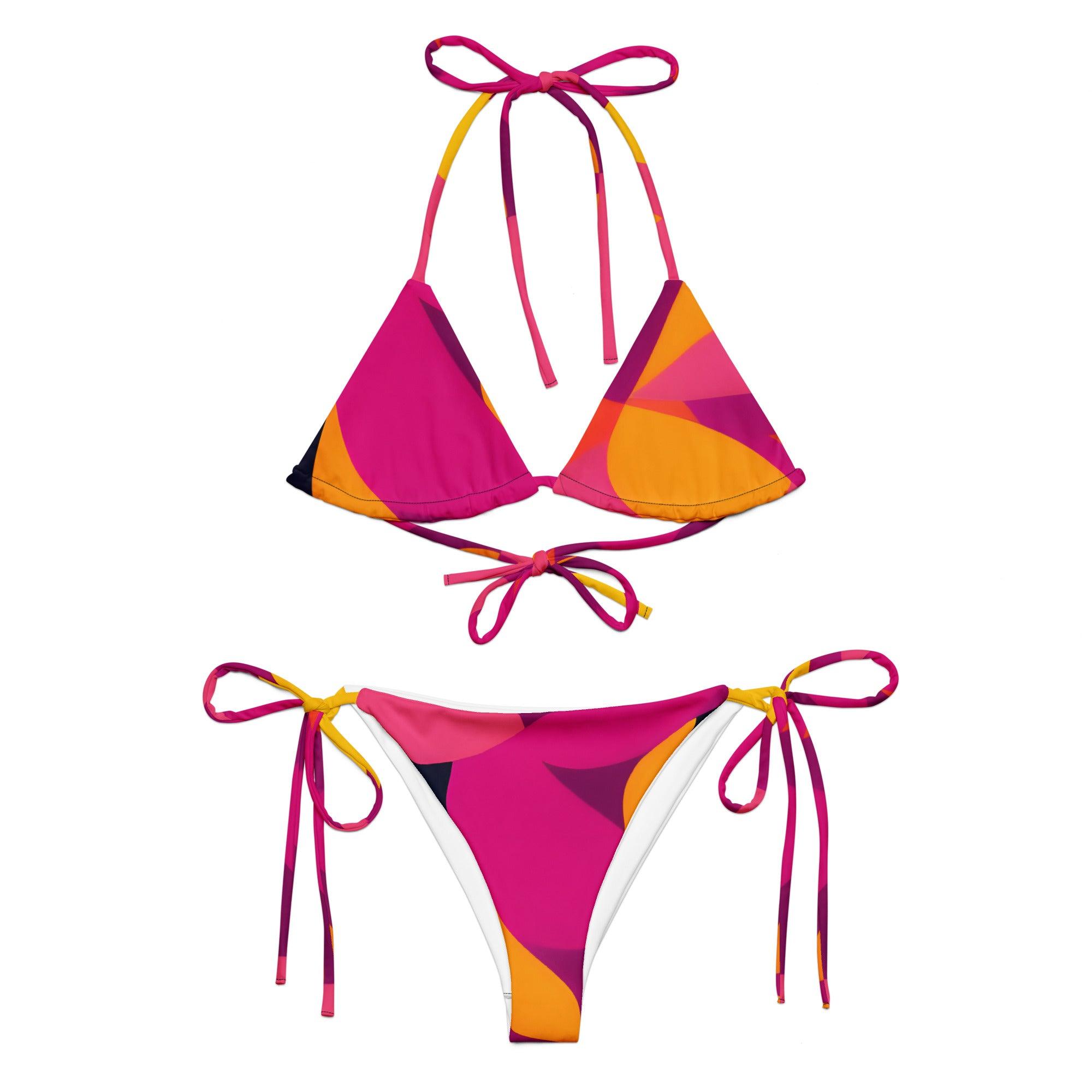 Flight 929 Triangle Tie Halter Bikini Set - Airline Series - Blissfully Brand