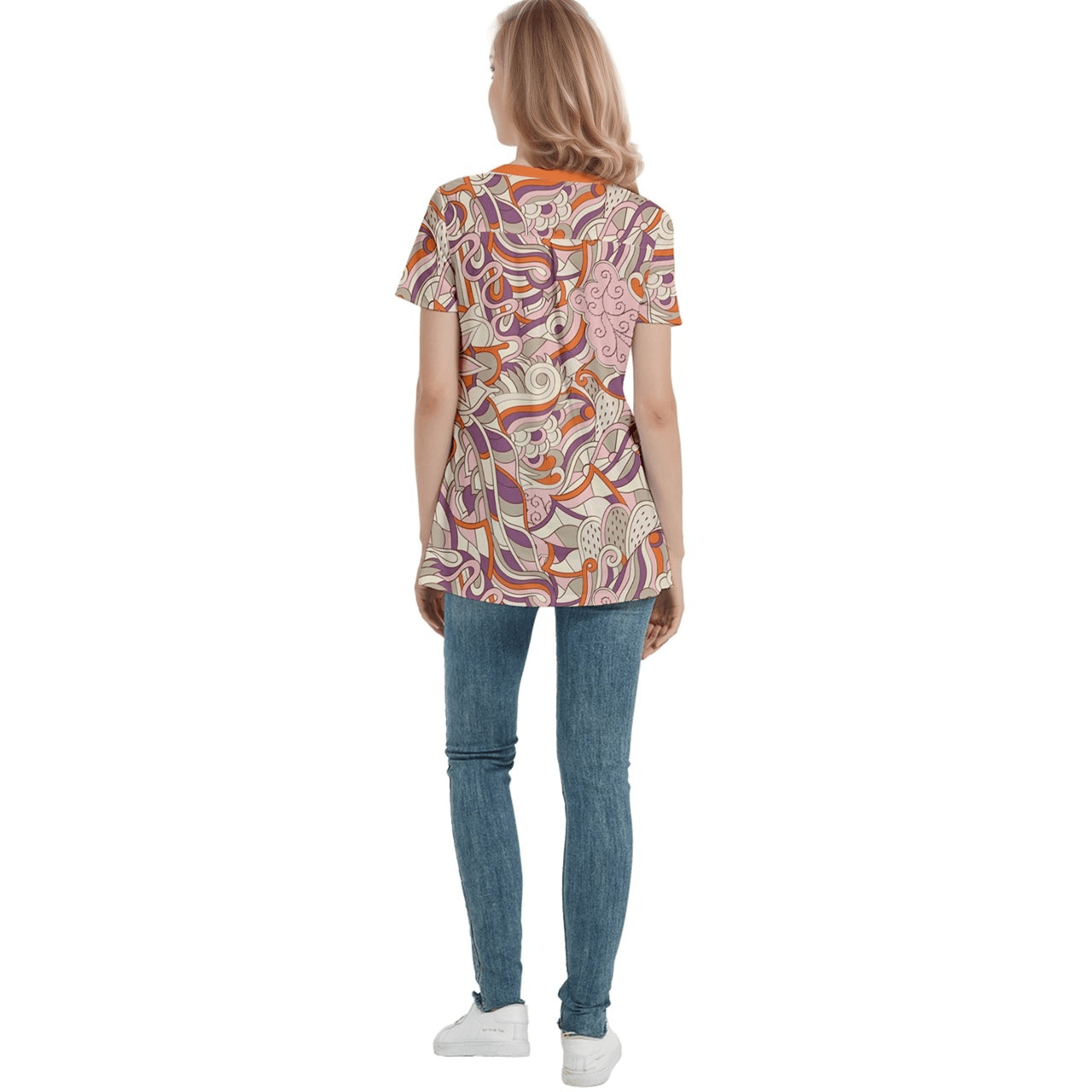 Amai Zip Short Sleeve Relaxed Pocket Top