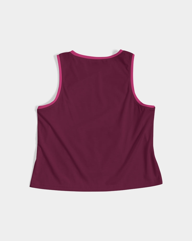 Prague Rose Cropped Tank Crew Top - Airline Series