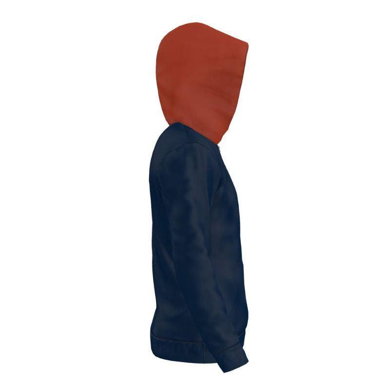 Ebisa Blue & Orange Hoodie Zip Jacket - Blissfully Brand
