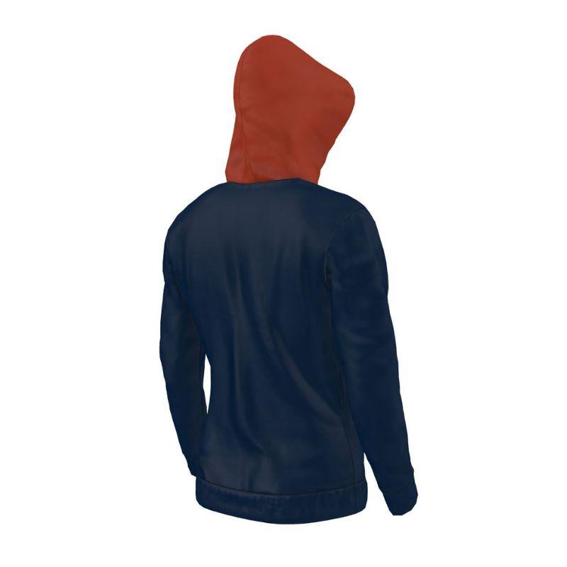 Ebisa Blue & Orange Hoodie Zip Jacket - Blissfully Brand