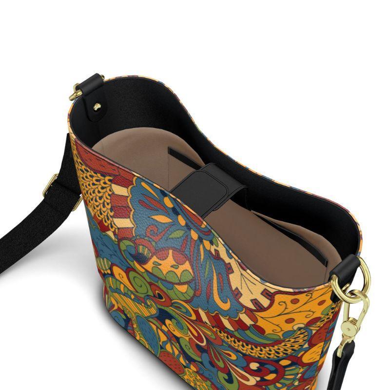 Ebisa Larger Leather Bucket Tote - Blissfully Brand