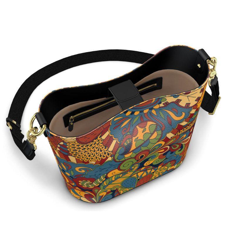 Ebisa Larger Leather Bucket Tote - Blissfully Brand