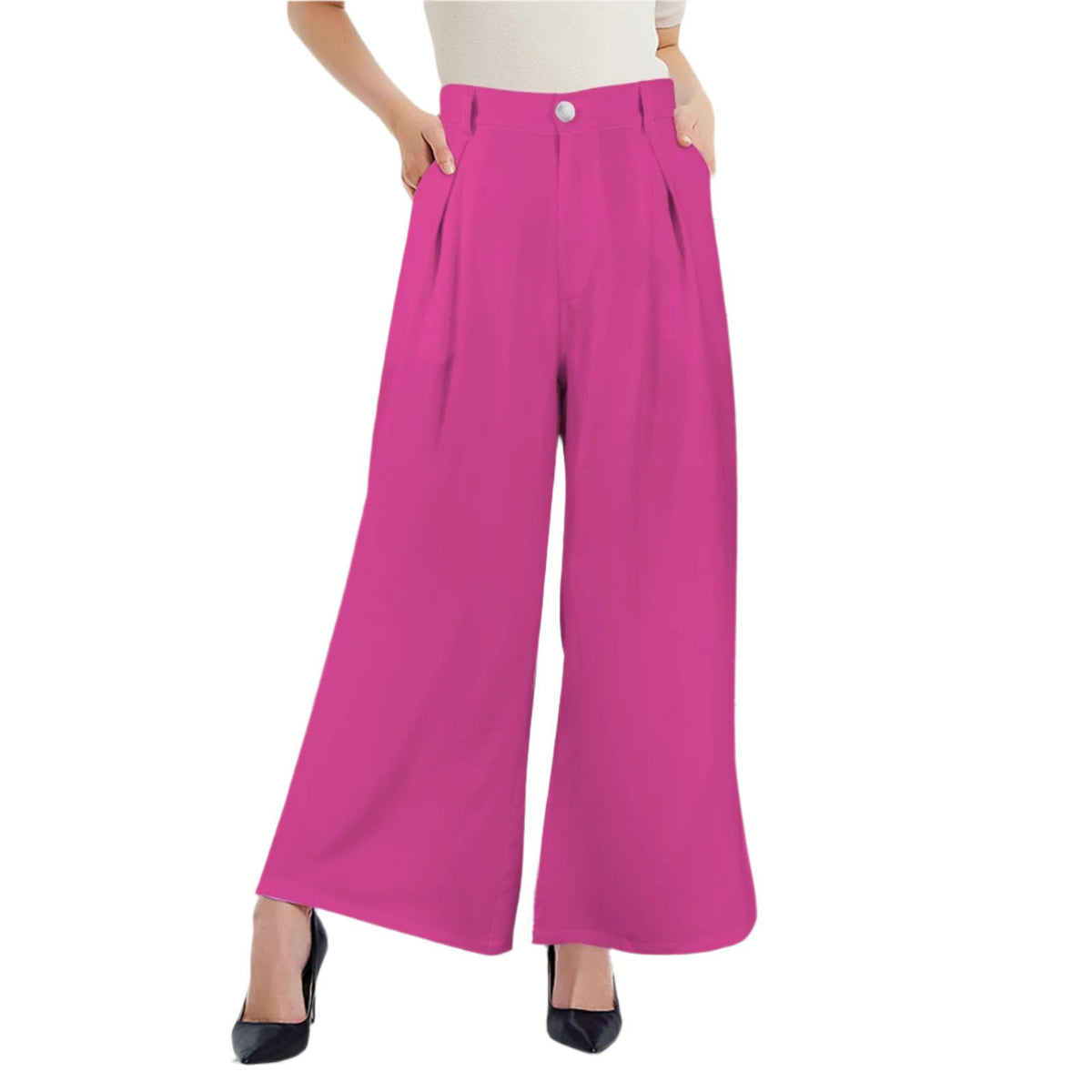 Onei Pink High Rise Wide Leg Pants