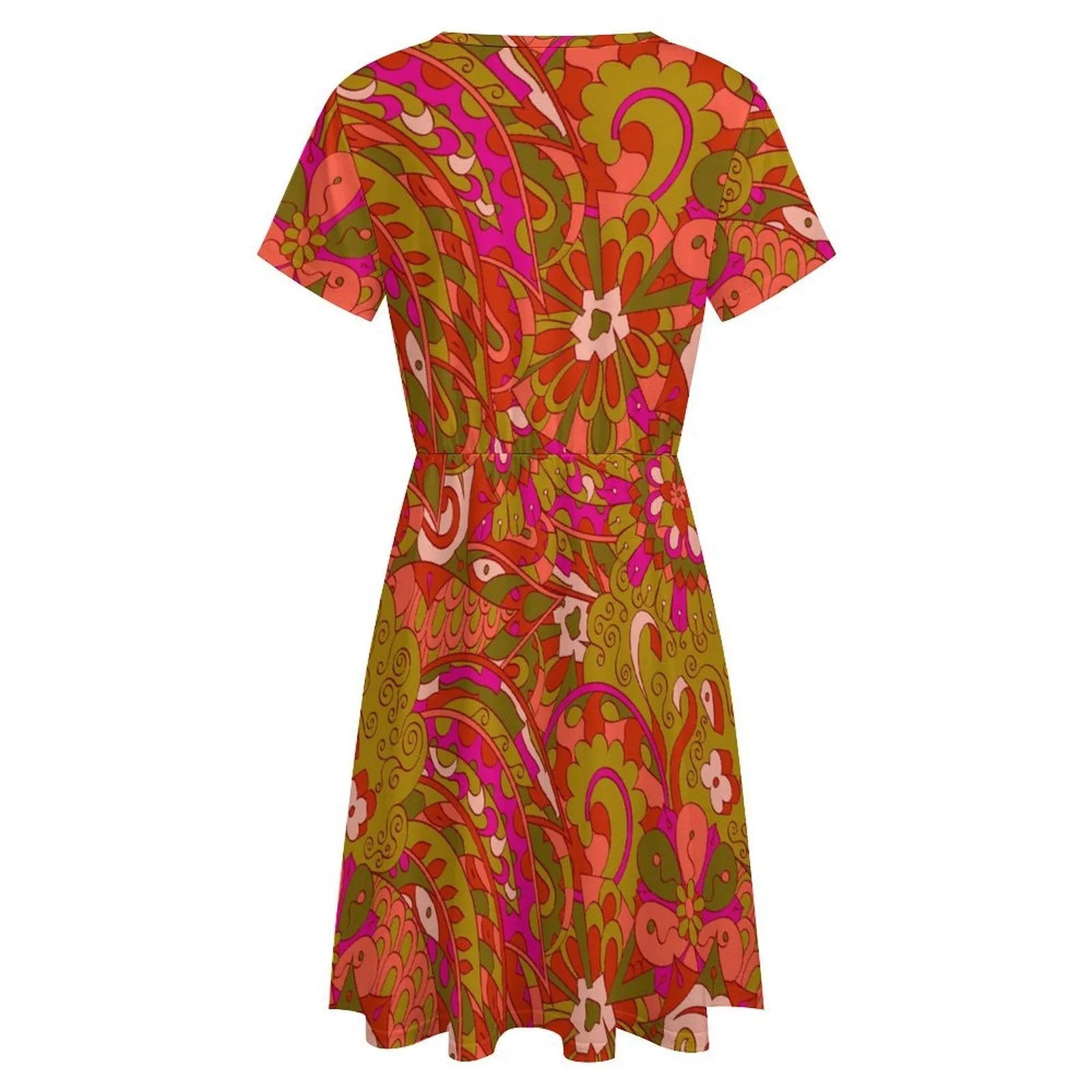Mina Short Sleeve A-Line Dress with Pockets