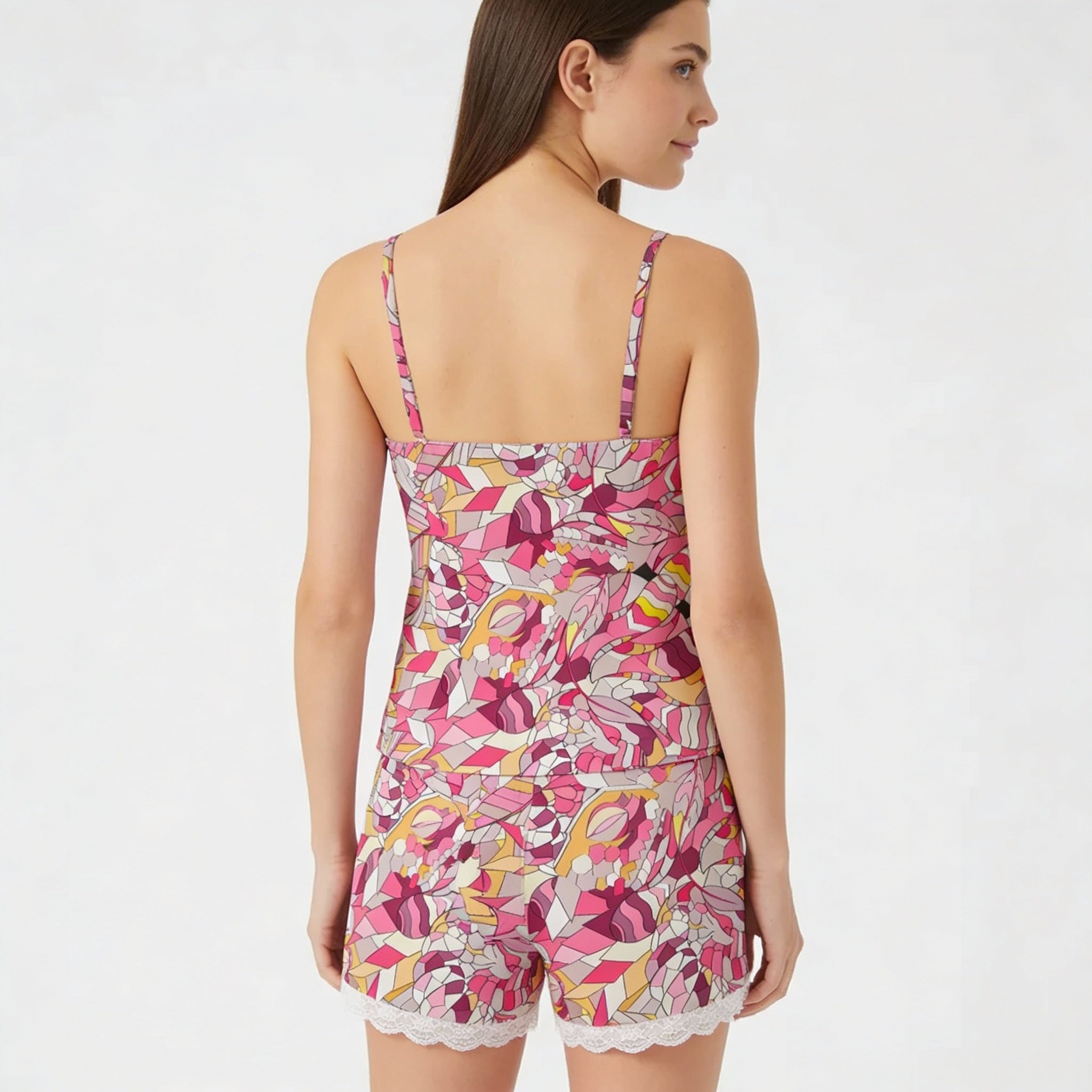 Perl Cami Lace Trim 2 Piece Lounge Wear Set