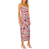 Perl Strapless Bodycon Maxi Dress with Side Slit