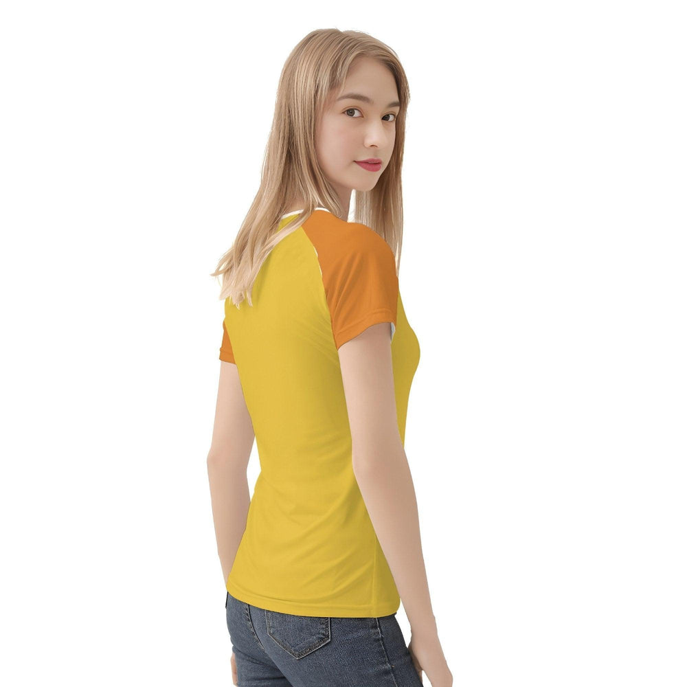 Pinsa Color Block Crewneck Stretchy Logo Tee - Blissfully Brand