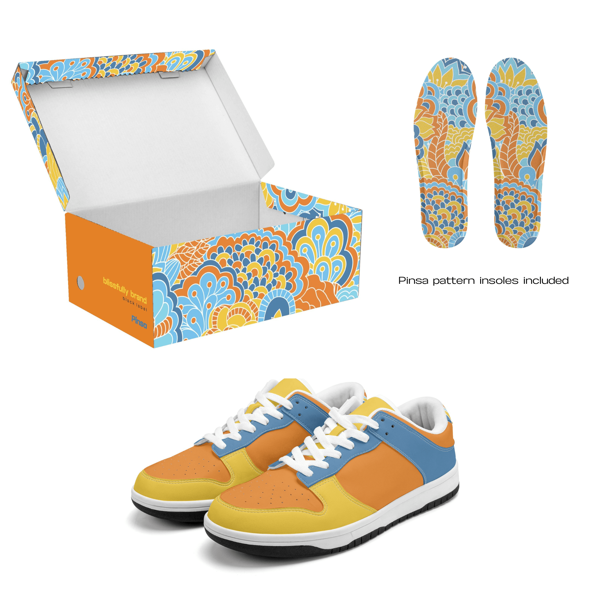 Pinsa Tri-color Low Top Sneakers - Blissfully Brand