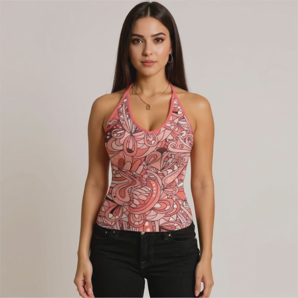 Citra Halter V-neck Cami Top