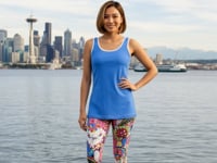 Sechia Blue Scoop Neck Tank Top