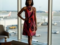 Prague Halter Flare Dress - Airline Series