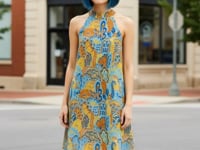 Pinsa Halter Flare Dress