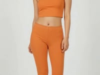 Safrana Series Orange One-Shoulder Cropped Top