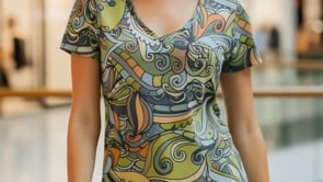 Jana Fitted V-Neck Tee