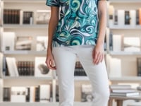 Mima Fitted Crew Neck Tee