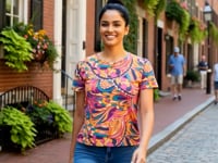 Brisa Fitted Crew Neck Tee