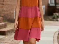 Juhla Colorblock Series Halter Dress with Bow Back