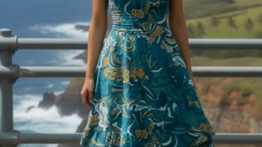 Masu Ruffle Hem Tiered Midi Dress