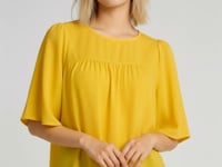 Yellow Babydoll Bell Sleeve Top - Core Essentials