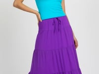 Violet Pleated Tier Maxi Skirt - Core Essentials