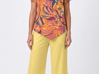Brisa Handkerchief-Hem Top & Cropped Wide-Leg Pant Set