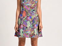 Eranas Sweetheart Halter Fit & Flare Mini Dress