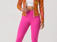 Mina Solid Series Rose Pink High-Waisted Tummy Control Leggings