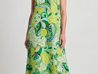 Misa Handkerchief Hem Sleeveless Maxi Dress