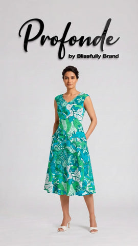 Umibe Fit-and-Flare Midi Dress
