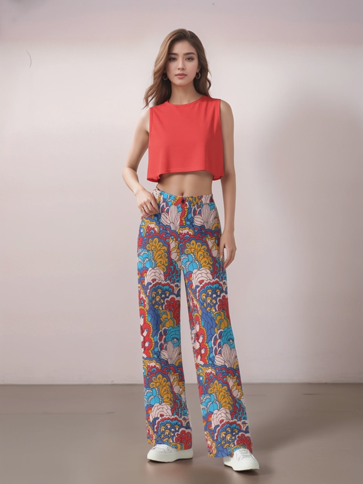 Opula Red Cropped Tank Top
