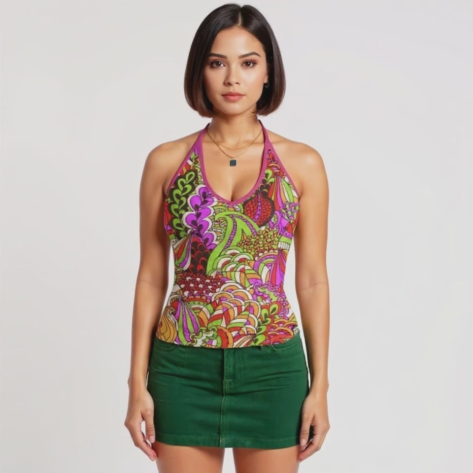 Onei Halter V-neck Cami Top