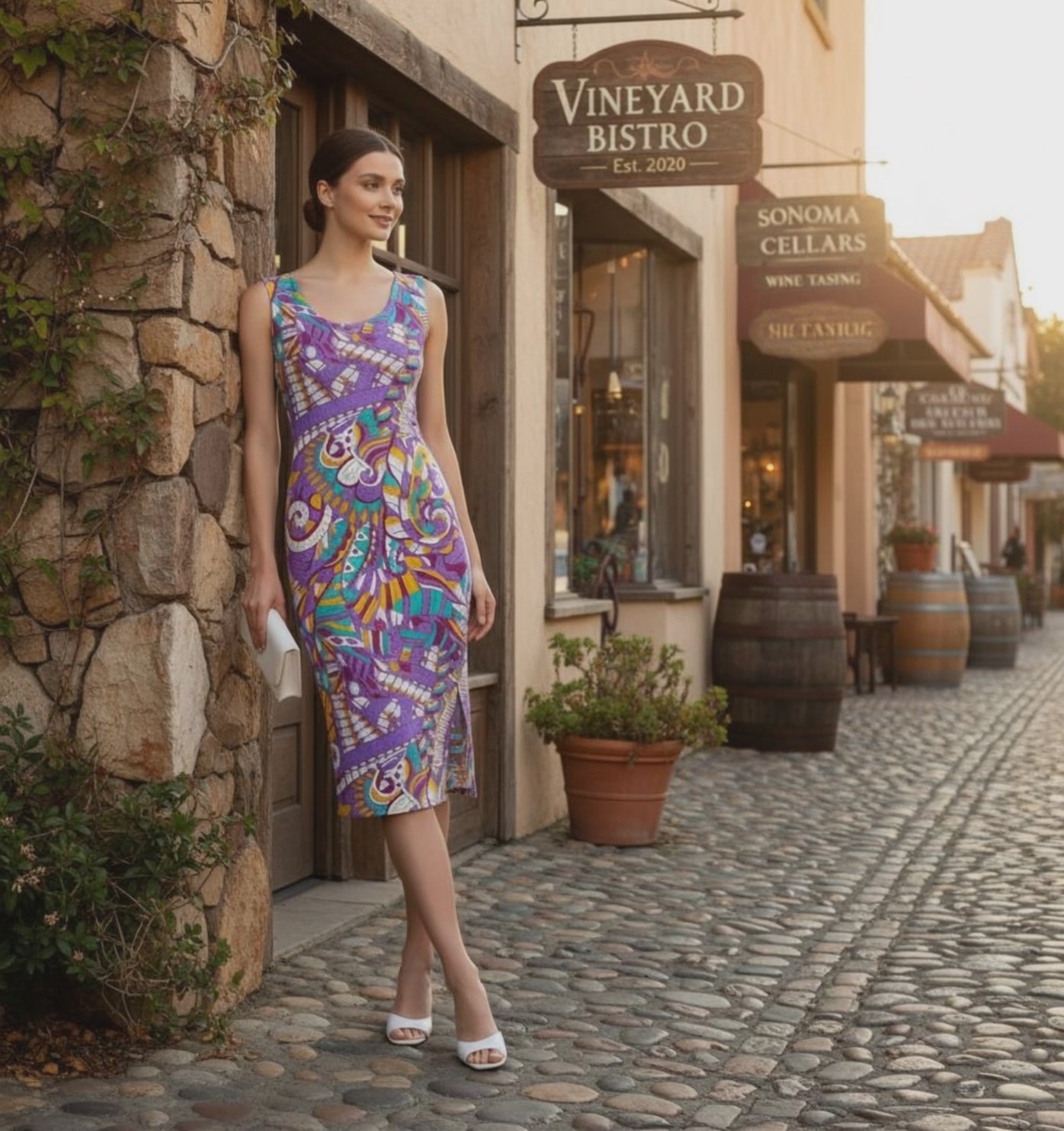 Yume Bodycon Split Leg Midi Dress